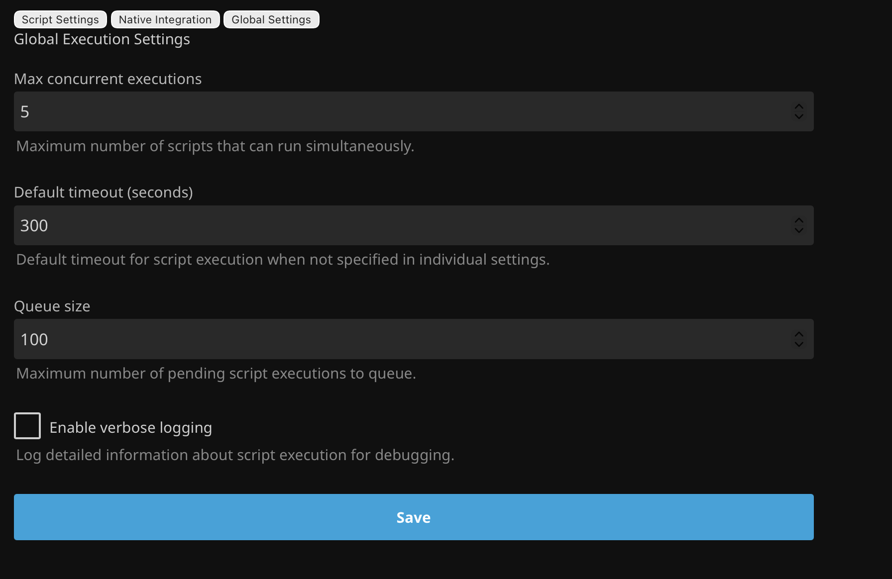 Global configuration